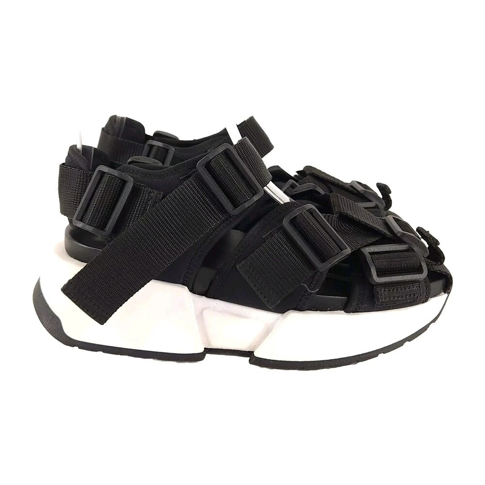 MM6 Maison Margiela Platform Bucket Sandals US 6 EU 36 Womens Black White $495
